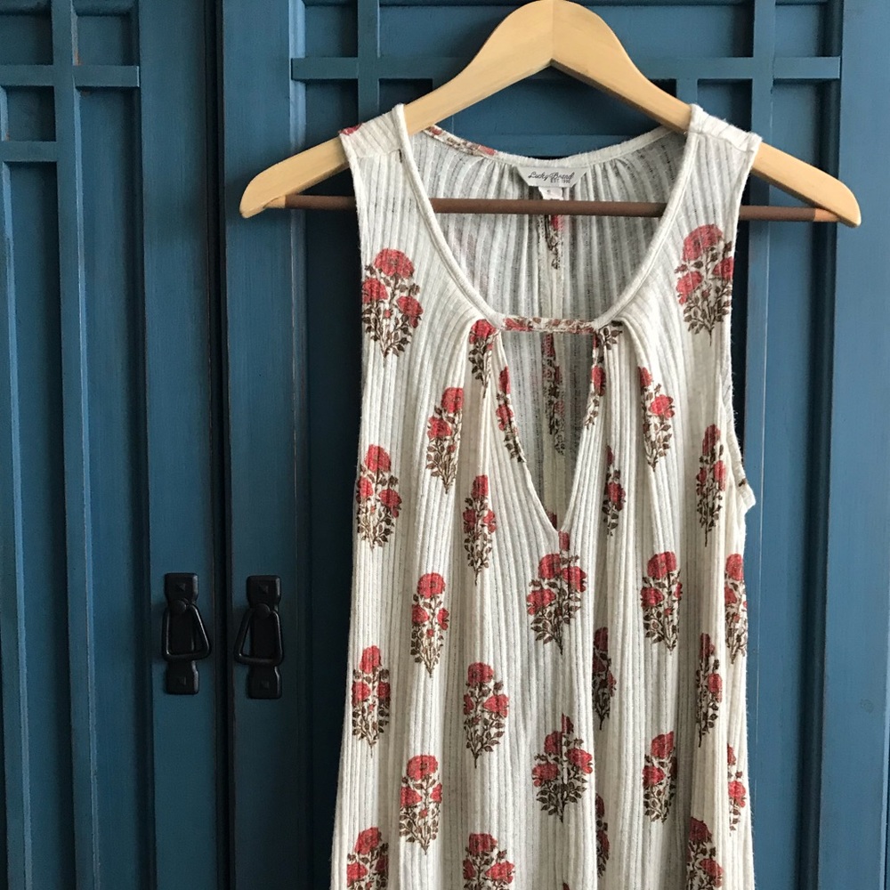 Lucky Brand flowy tunic tank